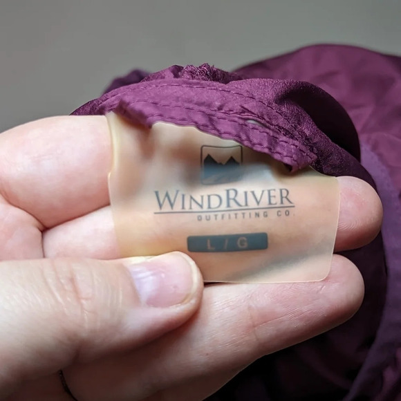 WindRiver Purple/Maroon Super Lightweight Zip  Up Hooded Jacket Woman Large - Picture 7 of 9